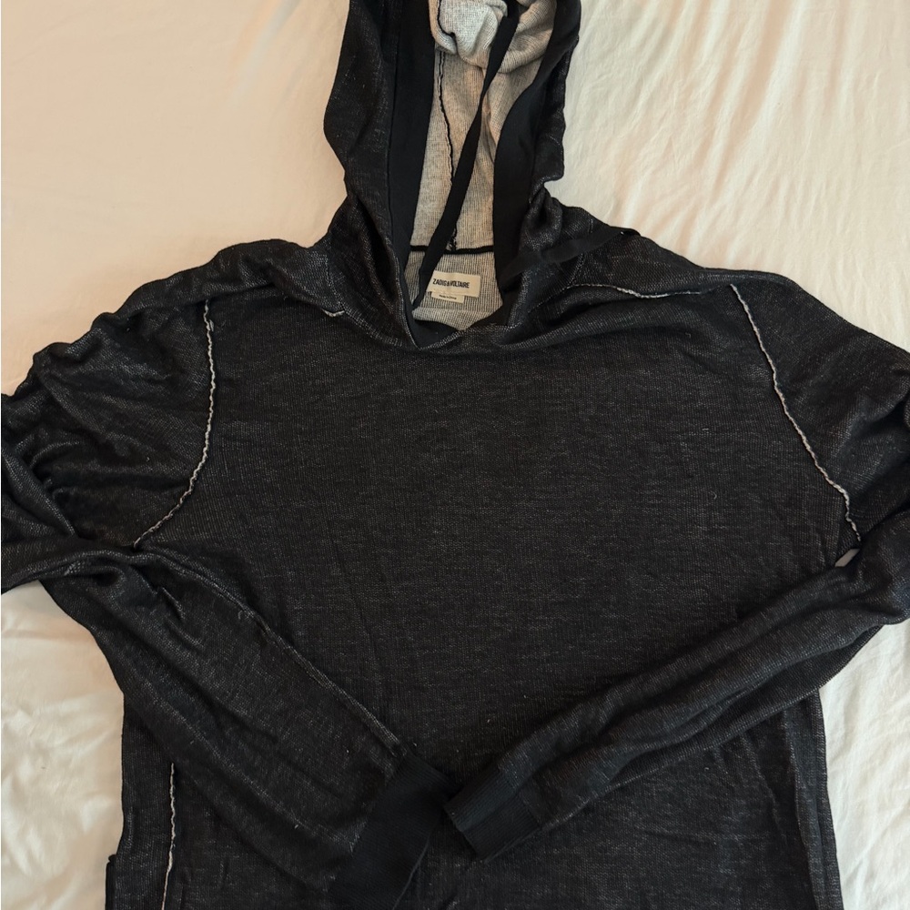 Zadig and Voltaire  Black Hooded Sweater